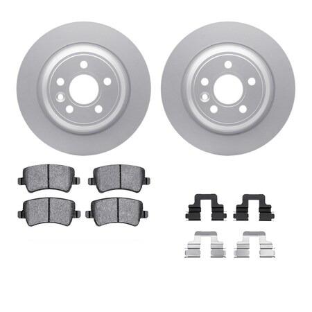 Dynamic Friction Co 4312-27033, Geospec Rotors with 3000 Series Ceramic Brake Pads includes Hardware, Silver 4312-27033